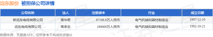 远东股份披露3笔对外担保，被担保公司2家